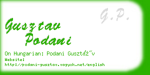 gusztav podani business card